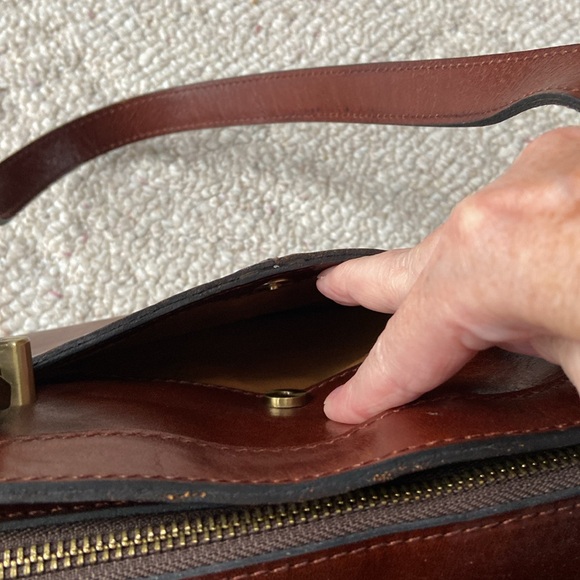 Patricia Nash Helmsley British Tan smooth leather satchel - Picture 5 of 13